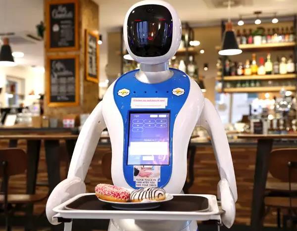 智能餐厅餐桌服务机器人送餐机器人